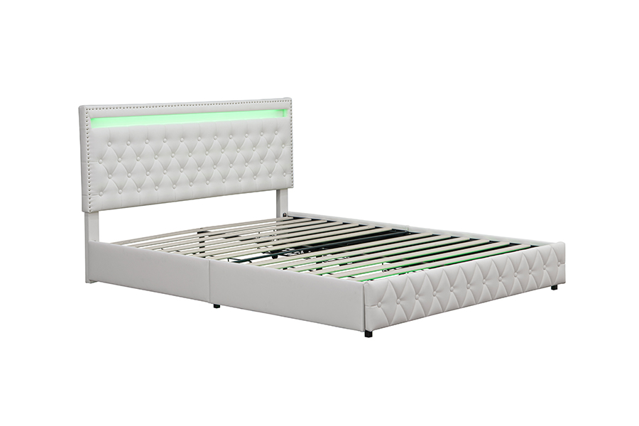 4471-1-3D Laatikot Säilytys Älykäs Ambient Lighting Sängyn runko