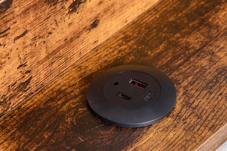 A002-1-3DU USB-pehmustettu integroitu sängynpäädyn runko