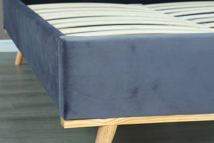 1457 Uusin moderni yksinkertainen design samettipehmustettu sänky