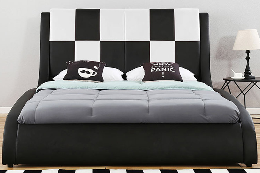 1443 Double king Size PU synteettisellä nahalla verhoiltu sänky