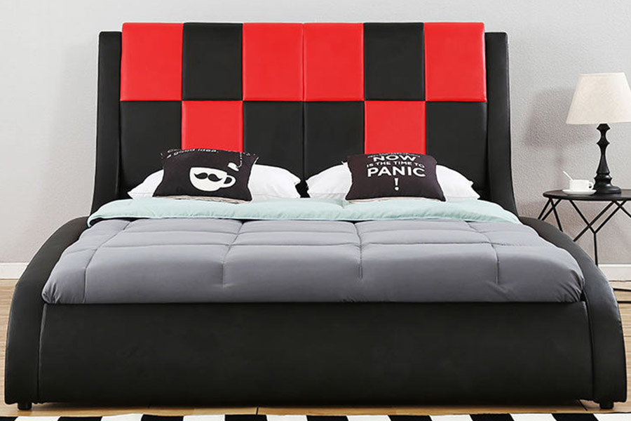 1443 Double king Size PU synteettisellä nahalla verhoiltu sänky