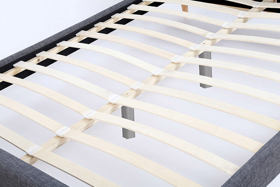 1380 Scandinavian Beds Tummanharmaa kangaspehmustettu sänky