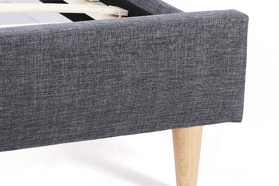 1380 Scandinavian Beds Tummanharmaa kangaspehmustettu sänky