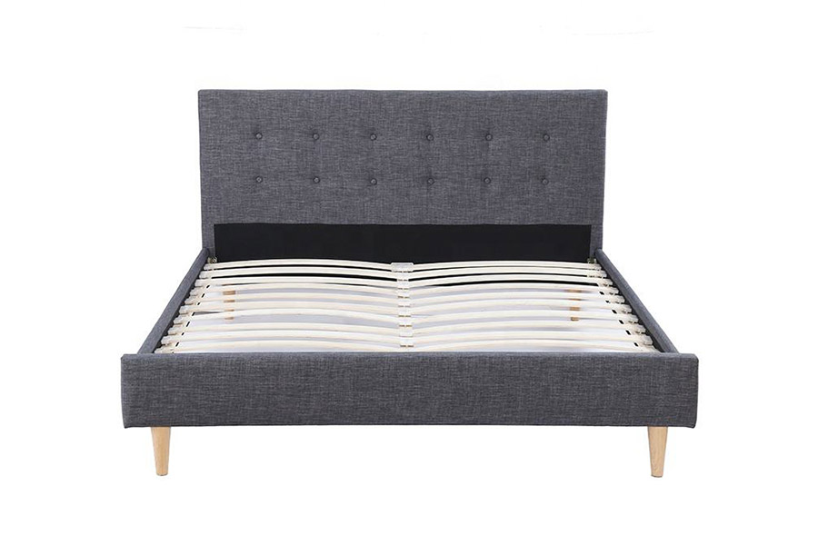 1380 Scandinavian Beds Tummanharmaa kangaspehmustettu sänky