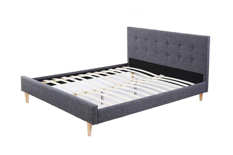 1380 Scandinavian Beds Tummanharmaa kangaspehmustettu sänky