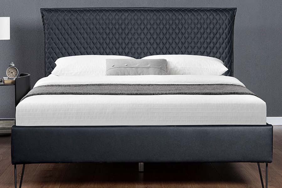 1664 Leather Bett Bed Moderni verhoiltu sänky