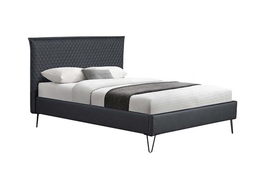 1664 Leather Bett Bed Moderni verhoiltu sänky