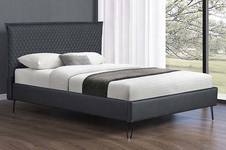 1664 Leather Bett Bed Moderni verhoiltu sänky