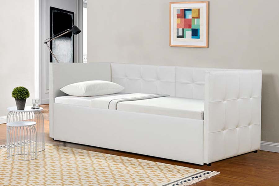 1637 Trundle Soft Leather Day sohvasänky