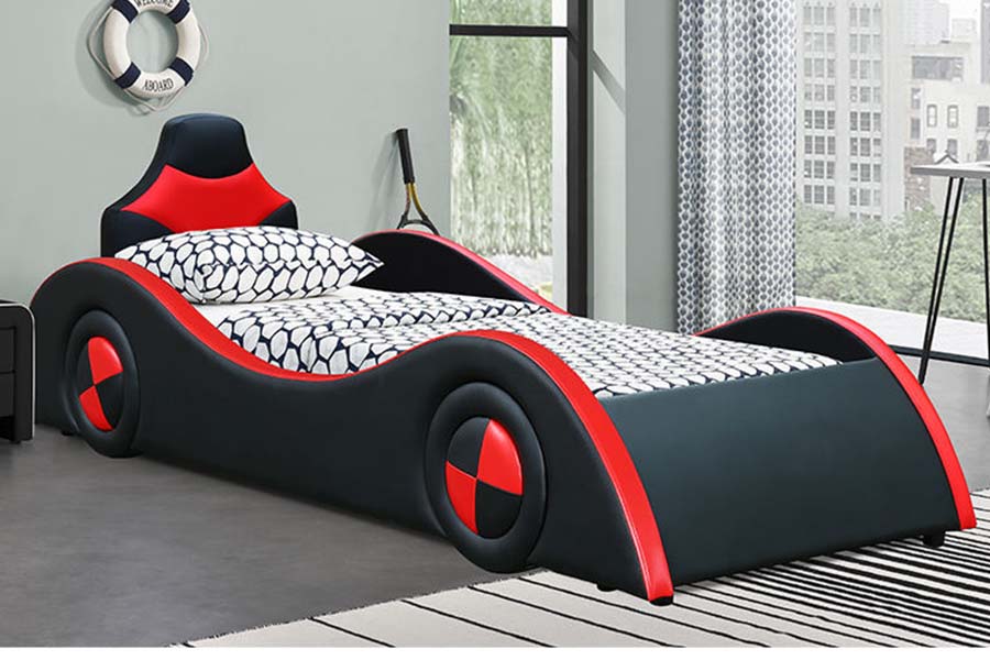 1510 nahkasänky Cool Shape -autosängyt lapsille