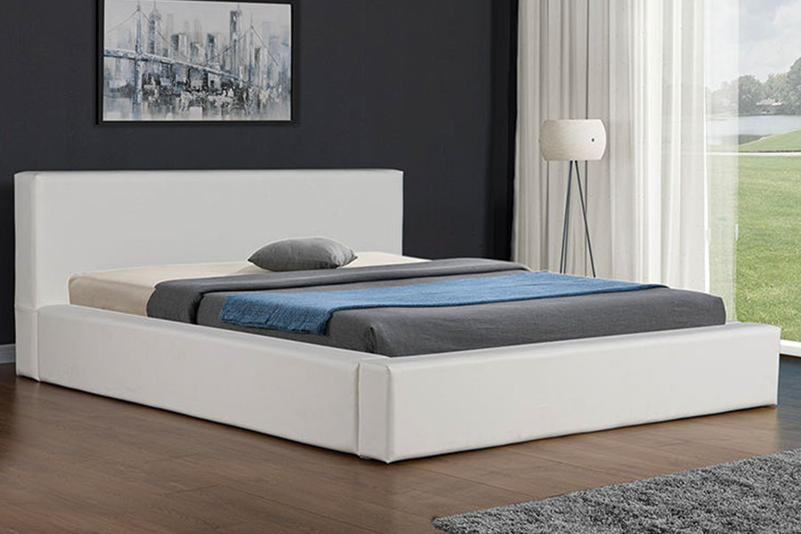 4246 Scandinavian Minimalist keinonahkainen säilytyssänkykehys