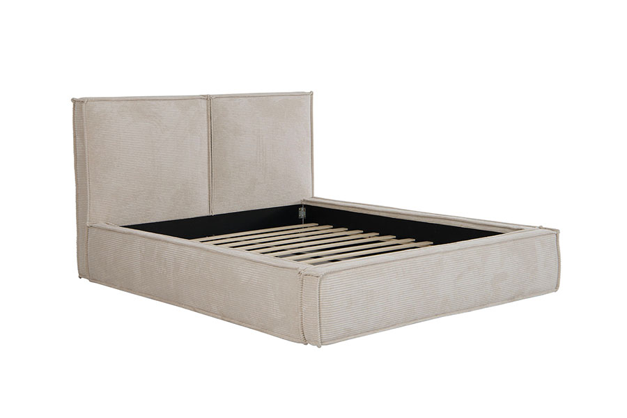 4213 Vakosamettikankainen Tofu-Design-pehmustettu sänky