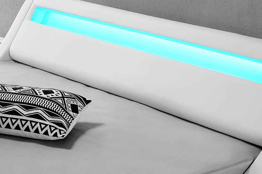 1137-1 Smart LED King Storage Nahkaverhoiltu sängyn runko