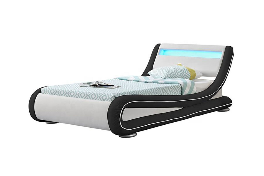 1137-1 Smart LED King Storage Nahkaverhoiltu sängyn runko
