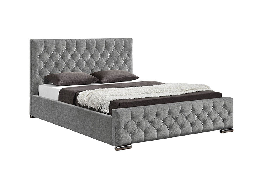 1151G Luxury Velvet Lift King Storage tuftattu sängyn runko