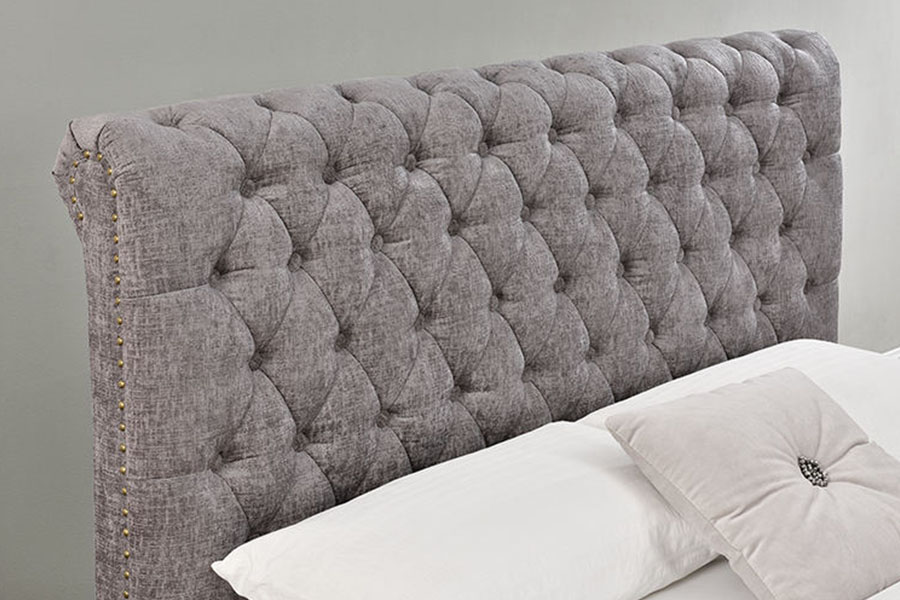 1208G Chesterfield Chenille-Velvet Reki Ottomaanien säilytyssänkykehys