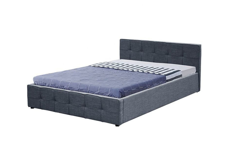 1295G Panel-Sängynpääty Kangas Queen verhoiltu ottomaanien säilytyssänkykehys