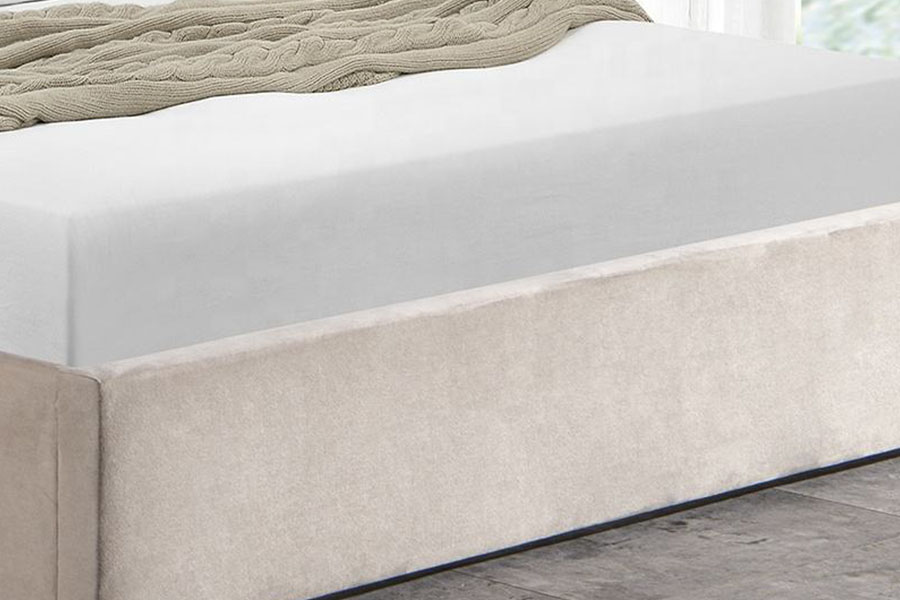1250G Velvet Button-Sängynpääty Ottomaanien kaksinkertainen pehmustettu säilytyssänkykehys